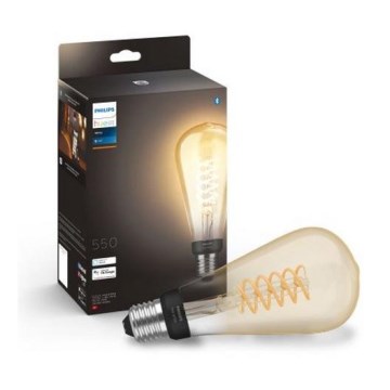 Lâmpada LED com regulação Philips Hue WHITE FILAMENT ST72 E27/7W/230V 2100K
