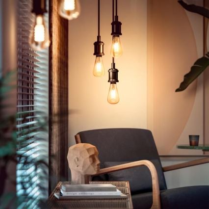 Lâmpada LED com regulação Philips Hue WHITE FILAMENT ST72 E27/7W/230V 2100K