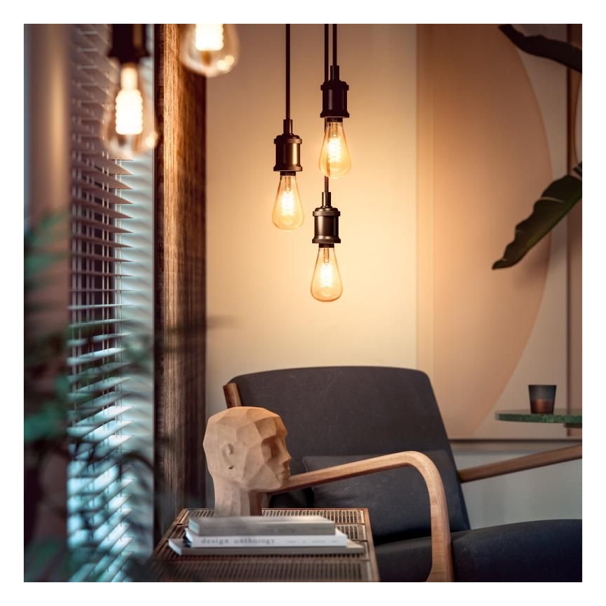 Lâmpada LED com regulação Philips Hue WHITE FILAMENT ST72 E27/7W/230V 2100K