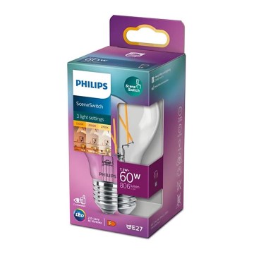 Lâmpada LED com regulação Philips Warm Glow A60 B22/7W/230V 2200-2700K CRI 90