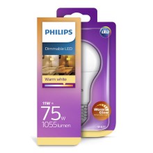 Lâmpada LED com regulação Philips Warm Glow E27/11W/230V 2200K–2700K 