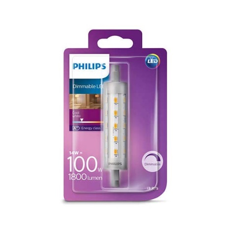 Lâmpada LED com regulação R7s/14W/230V - Philips 118 mm