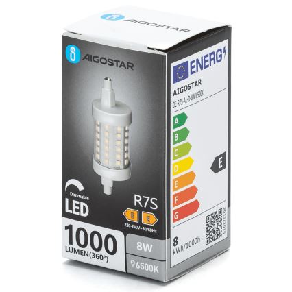 Lâmpada LED com regulação R7s/8W/230V 6500K - Aigostar