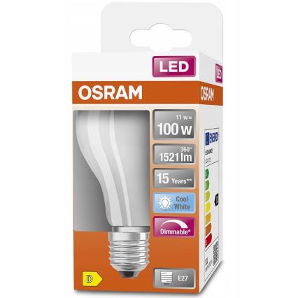 Lâmpada LED com regulação RETROFIT A60 E27/11W/230V 4000K - Osram