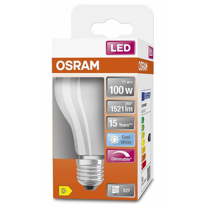 Lâmpada LED com regulação RETROFIT A60 E27/11W/230V 4000K - Osram