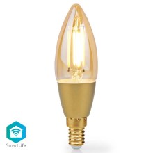 Lâmpada LED com regulação Smartlife E14/4,9W/230V 1800-3000K Wi-Fi Tuya