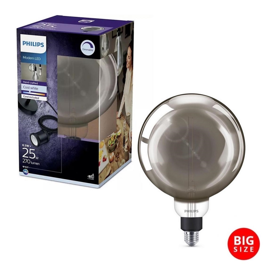 Lâmpada LED com regulação SMOKY VINTAGE Philips E27/6,5W/230V 4000K