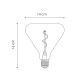 Lâmpada LED com regulação VINTAGE EDISON E27/3W/230V 1800K