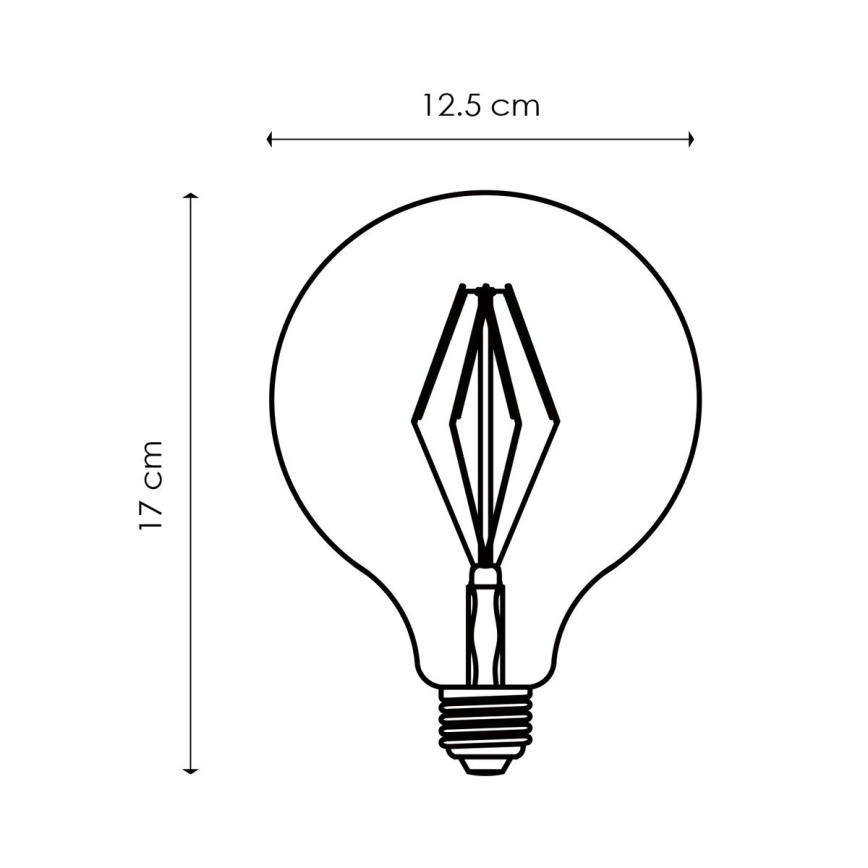 Lâmpada LED com regulação VINTAGE EDISON G125 E27/4W/230V 2700K