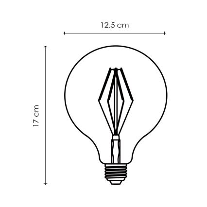 Lâmpada LED com regulação VINTAGE EDISON G125 E27/4W/230V 2700K