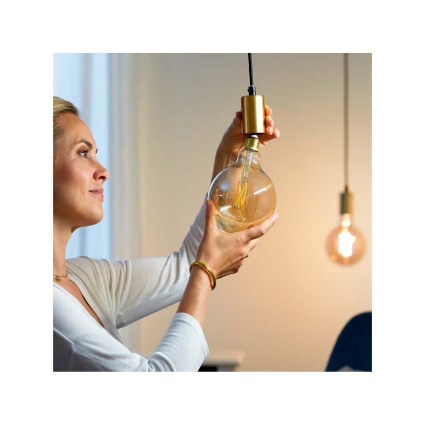 Lâmpada LED com regulação VINTAGE FILAMENT G125 E27/6,7W/230V 2000-5000K CRI 90 Wi-Fi - WiZ