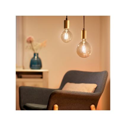 Lâmpada LED com regulação VINTAGE FILAMENT G125 E27/6,7W/230V 2000-5000K CRI 90 Wi-Fi - WiZ