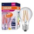 Lâmpada LED com sensor de crepúsculo CLASSIC FILAMENT A60 E27/7,3W/230V 2700K - Osram
