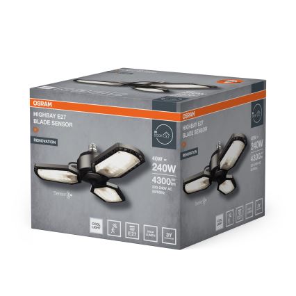 Lâmpada LED com sensor HIGHBAY E27/40W/230V 4000K - Osram