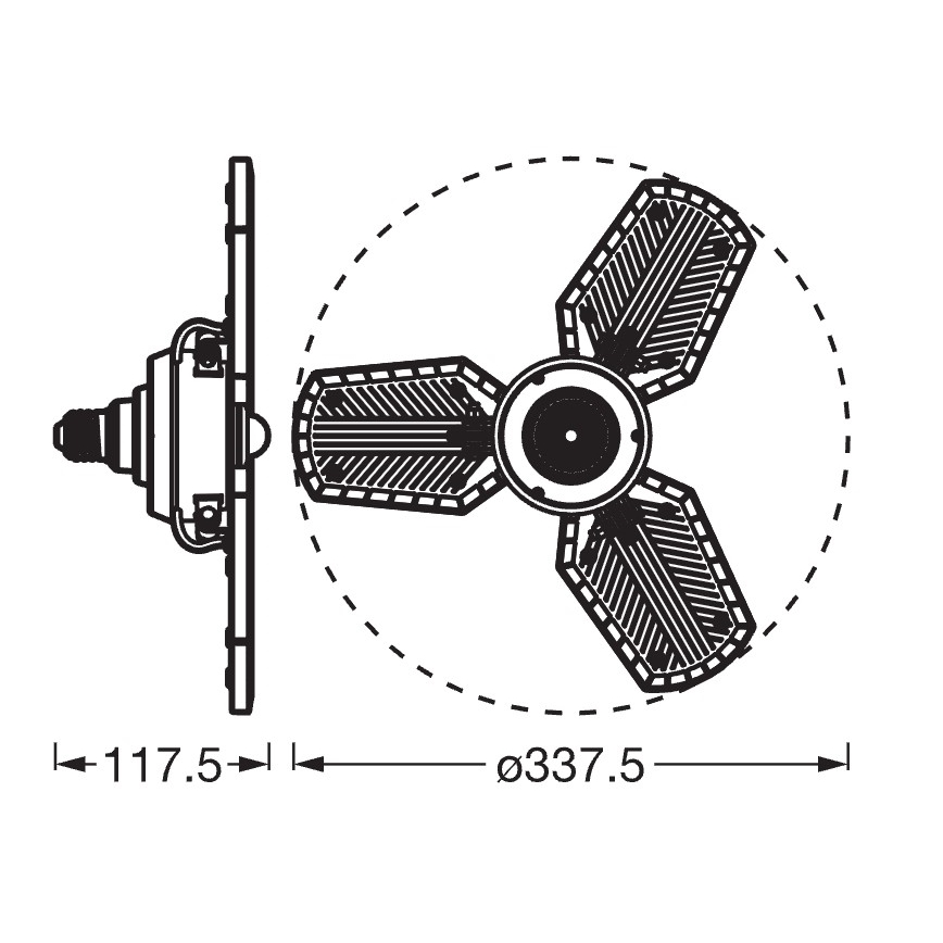 Lâmpada LED com sensor HIGHBAY E27/40W/230V 4000K - Osram