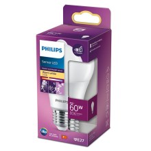 Lâmpada LED com sensor Philips A60 E27/8W/230V 2700K