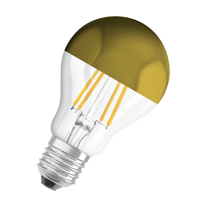 Lâmpada LED com topo espelhado FILAMENT E27/6,5W/230V 2700K dourada - Osram