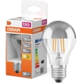 Lâmpada LED com topo espelhado FILAMENT E27/6,5W/230V 2700K prateada- Osram