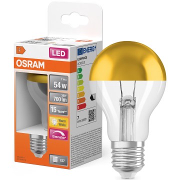 Lâmpada LED com topo espelhado SUPERSTAR E27/7W/230V 2700K dourada - Osram