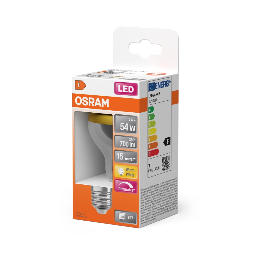 Lâmpada LED com topo espelhado SUPERSTAR E27/7W/230V 2700K dourada - Osram