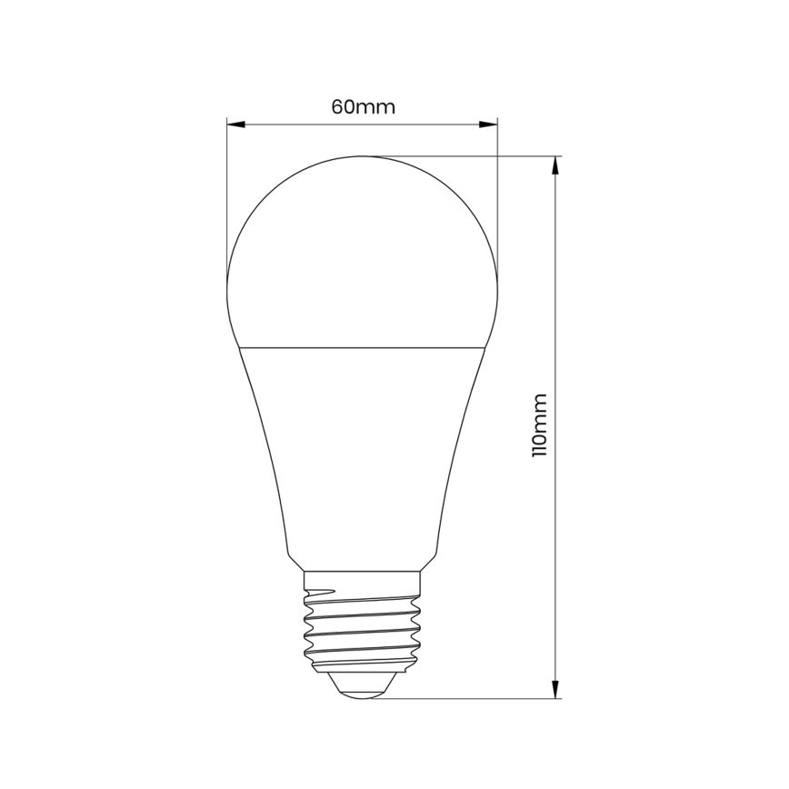 Lâmpada LED com um sensor A60 E27/9W/230V 3000K