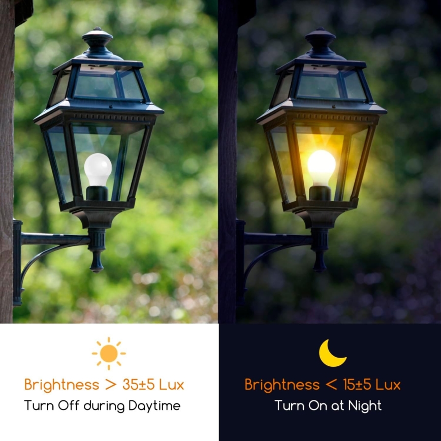 Lâmpada LED com um sensor de crepúsculo ECOLINE A60 E27/12W/230V 3000K -  Brilagi