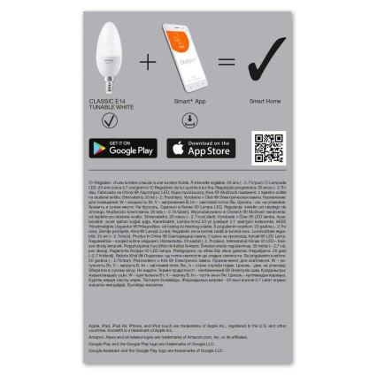 Lâmpada LED de escurecimento INTELIGENTE+ E14/5W/230V 2700K-6500K Wi-Fi - Ledvance