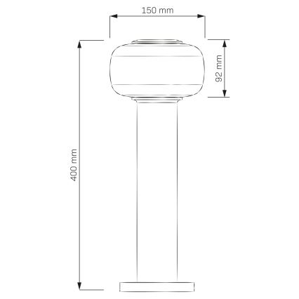 Lâmpada LED de exterior MALAGA LED/12W/230V 40 cm IP44 preta