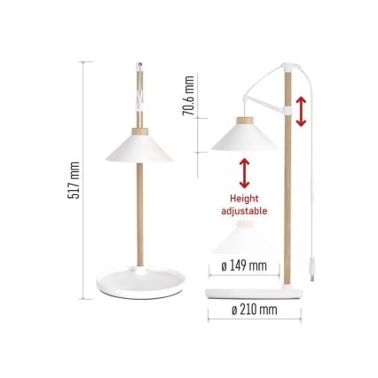 Lâmpada LED de interior para cultivo de plantas GROW LED/7W/5V