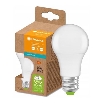 Lâmpada LED de plástico reciclado E27/10W/230V 4000K - Ledvance