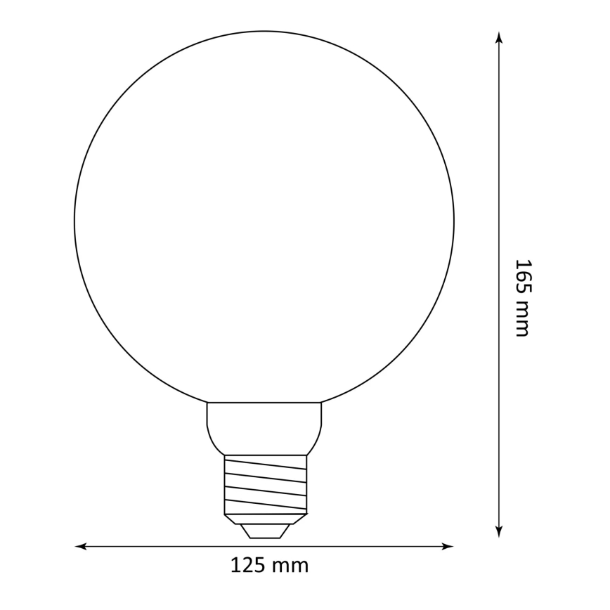 Lâmpada LED DECO VINTAGE FILAMENT G125 E27/4W/230V 1800K