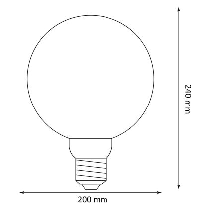 Lâmpada LED DECO VINTAGE G200 E27/4W/230V 1800K