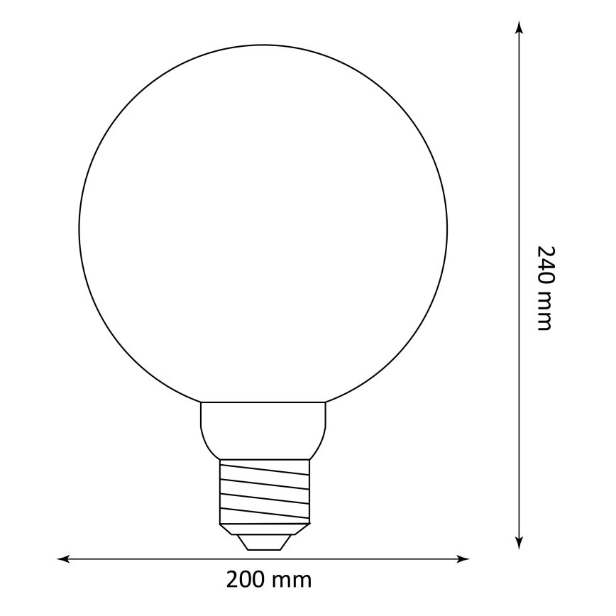 Lâmpada LED DECO VINTAGE G200 E27/4W/230V 1800K