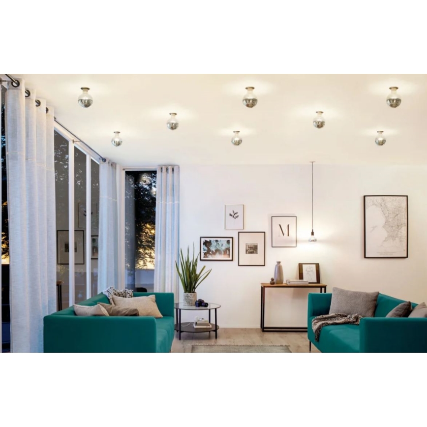 Lâmpada LED regulável com topo espelhado GLOBE E27/6,5W/230V - Paulmann 28673