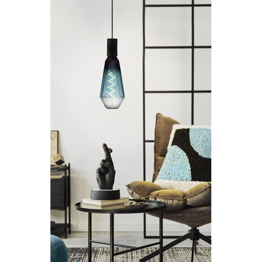 Lâmpada LED dimável VINTAGE E27/4W/230V 2000K azul - Eglo 110235
