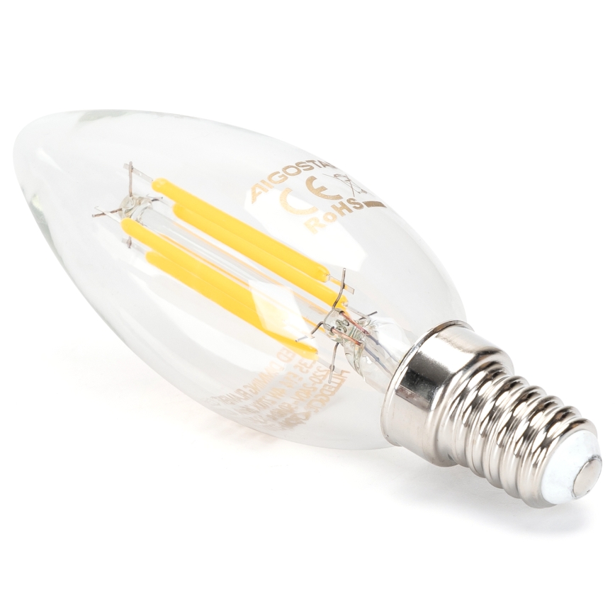 Lâmpada LED dimerizável FILAMENT C35 E14/4W/230V 2700K - Aigostar