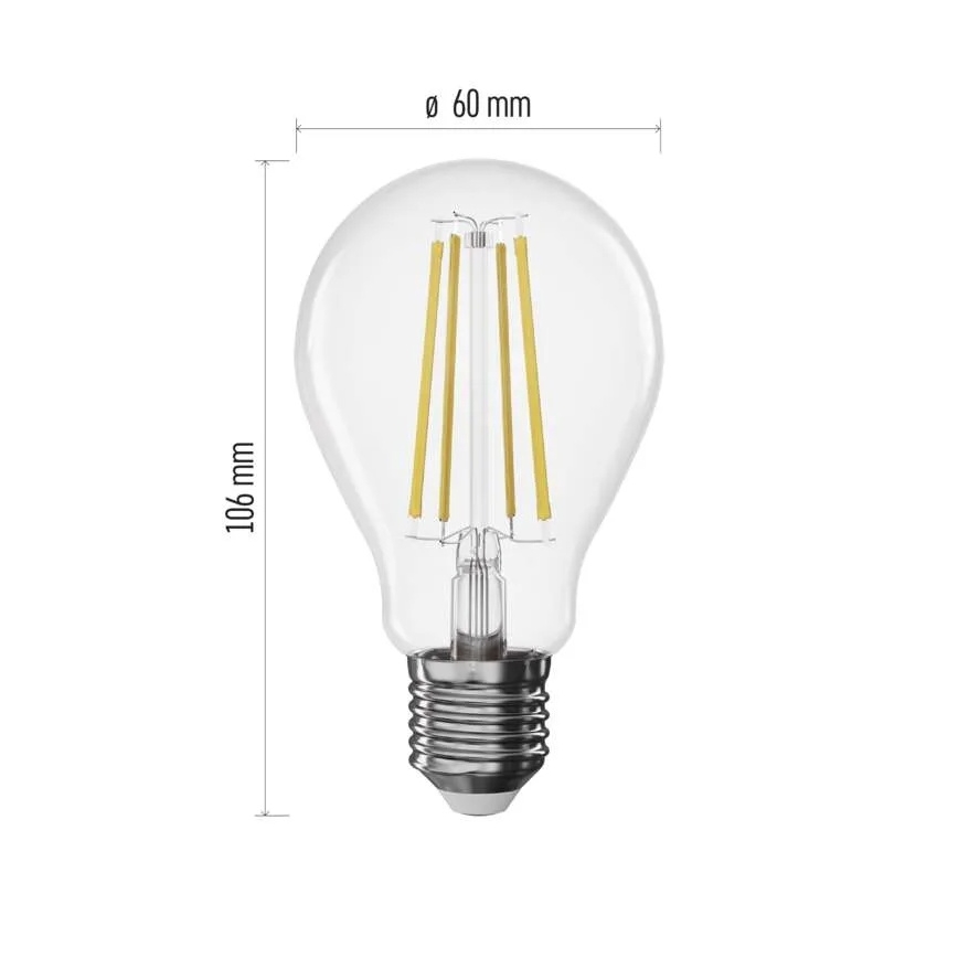 Lâmpada LED dimerizável FILAMENTO A60 E27/7,5W/230V 2700K