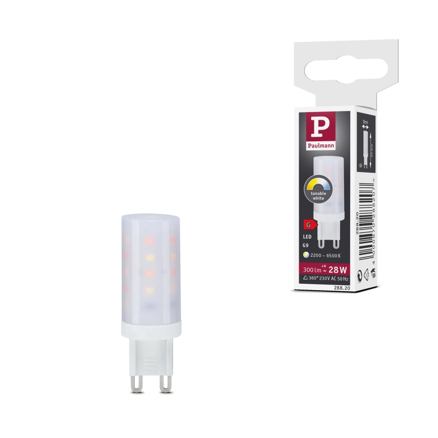 Lâmpada LED dimerizável G9/4W/230V 2200-6500K - Paulmann 28820