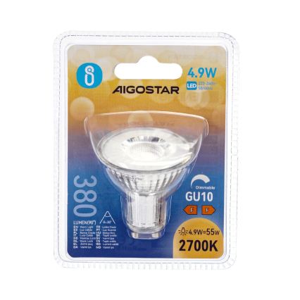 Lâmpada LED dimerizável GU10/4,9W/230V 2700K - Aigostar
