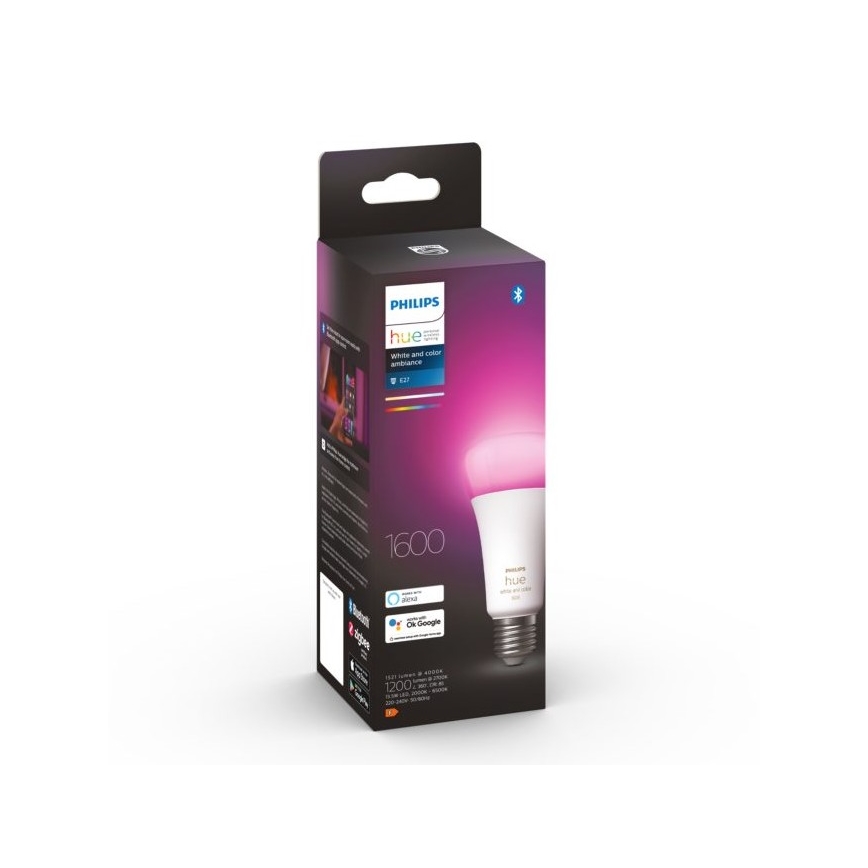 Lâmpada regulável por LEDs Philips Hue White And Color Ambiance A67 E27/13,5W/230V 2000-6500K