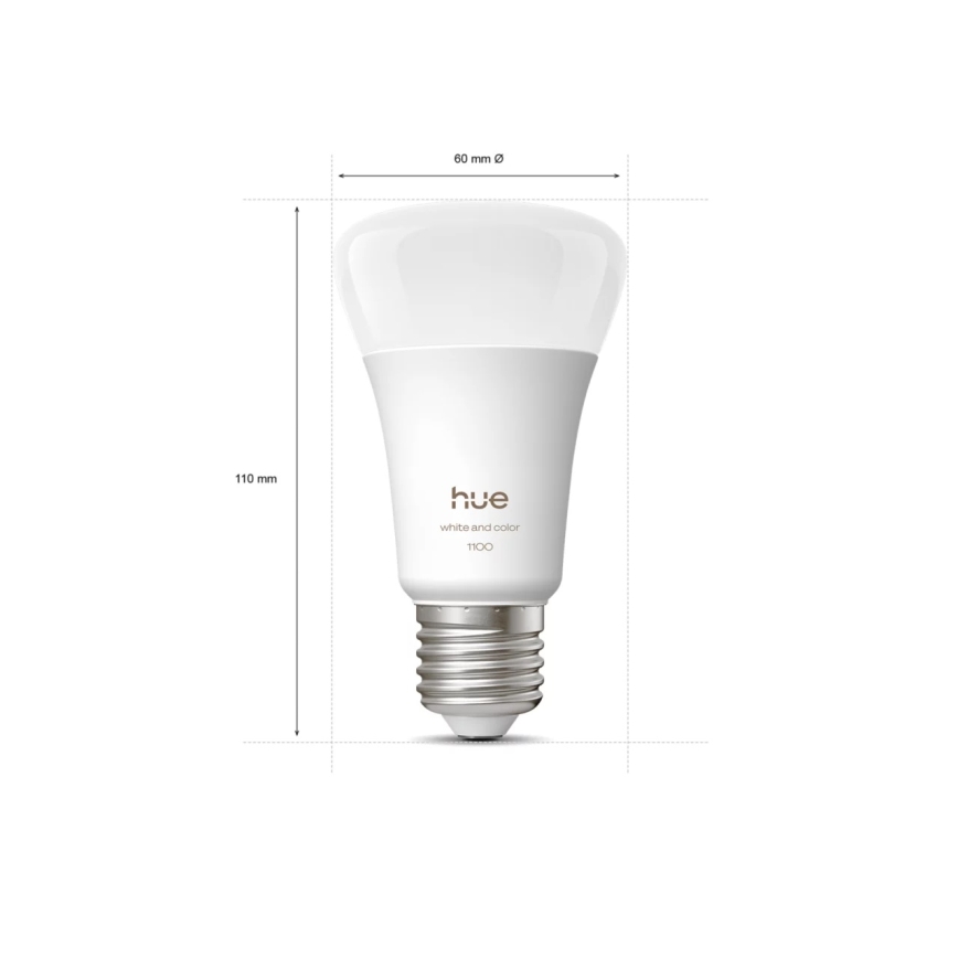 Lâmpada LED regulável Philips Hue WHITE AND COLOR AMBIANCE E27/8,1W/230V 1000-20000K