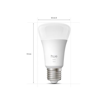 Lâmpada LED dimerizável Philips Hue WHITE E27/9,5W/230V 2700K