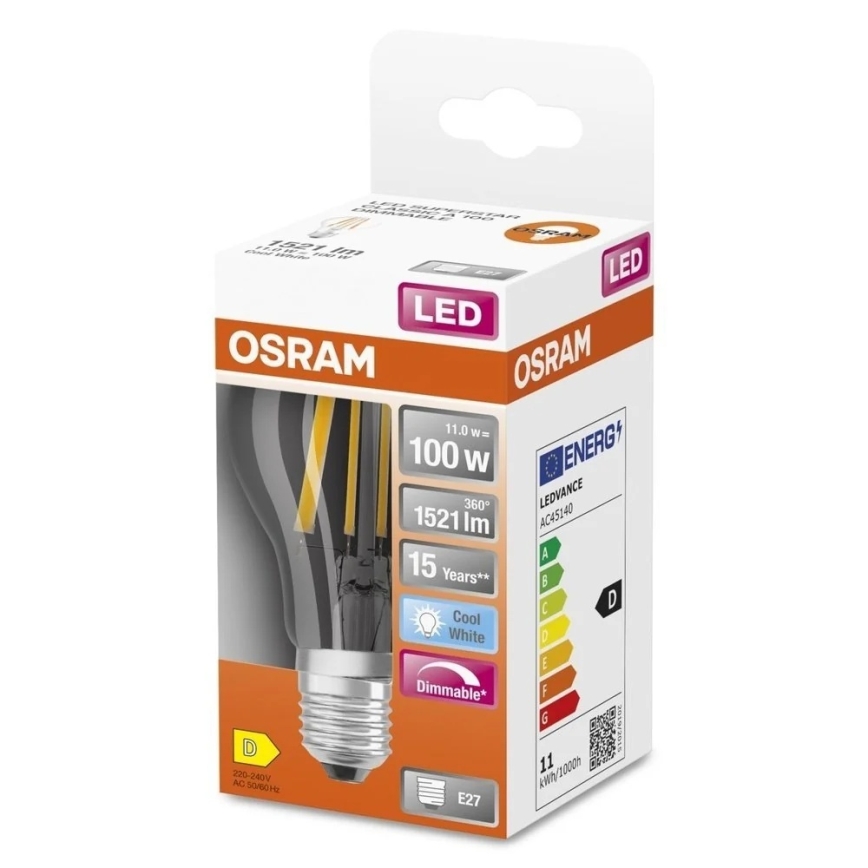 Lâmpada LED dimerizável SUPERSTAR VINTAGE E27/11W/230V 4000K - Osram