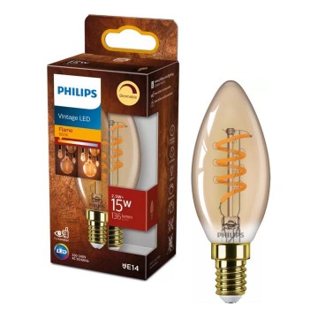 Lâmpada LED dimerizável VINTAGE Philips E14/2,5W/230V 1800K