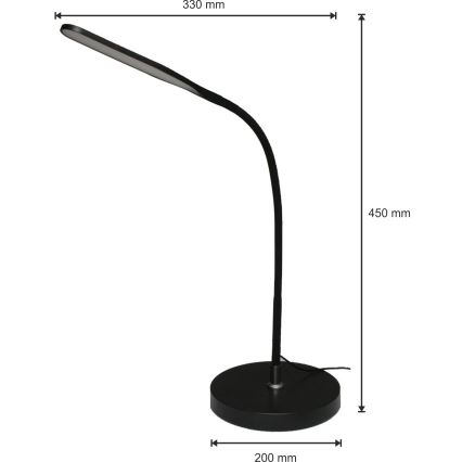 Lâmpada LED Dimável 3 em 1 LED/10W/230V 3000/4000/6000K CRI 90 preta