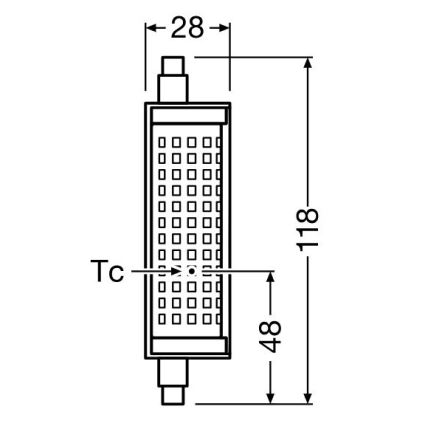 Lâmpada LED Regulável R7s/18,2W/230V 2700K 118 mm - Osram