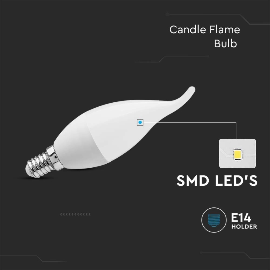 Lâmpada LED E14/3,7W/230V 3000K