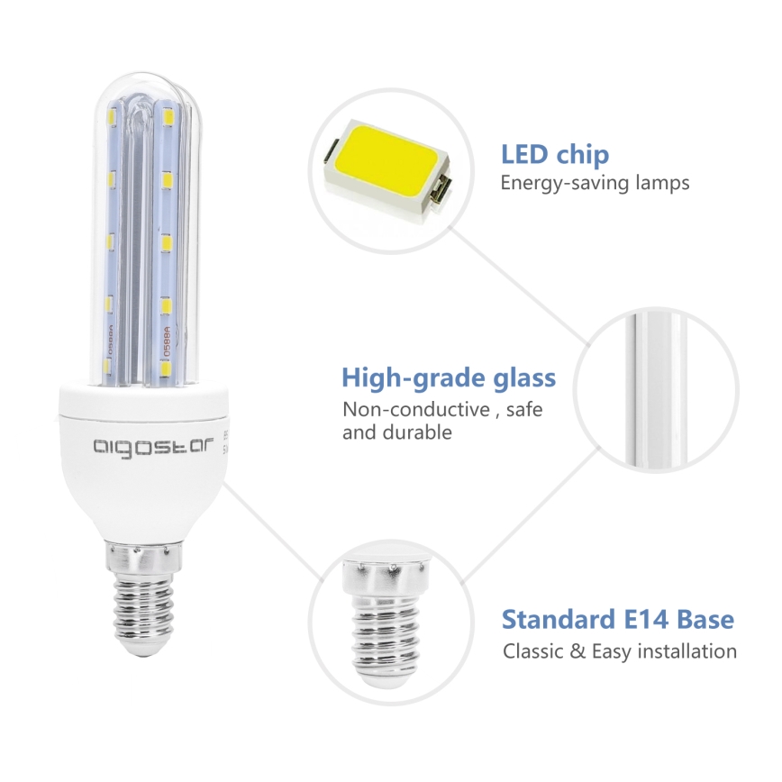 Lâmpada LED E14/6W/230V 6500K - Aigostar