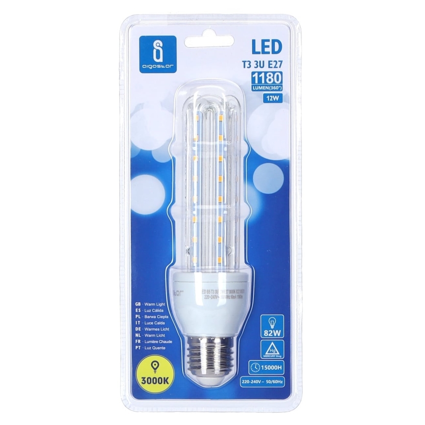 Lâmpada LED E27/12W/230V 3000K - Aigostar