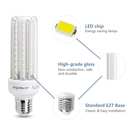 Lâmpada LED E27/15W/230V 6500K - Aigostar